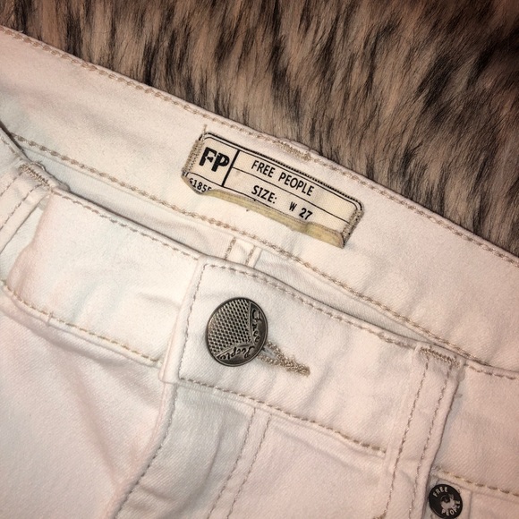 FREE PEOPLE Stark White Slim Kick Cropped Jeans - Picture 4 of 9